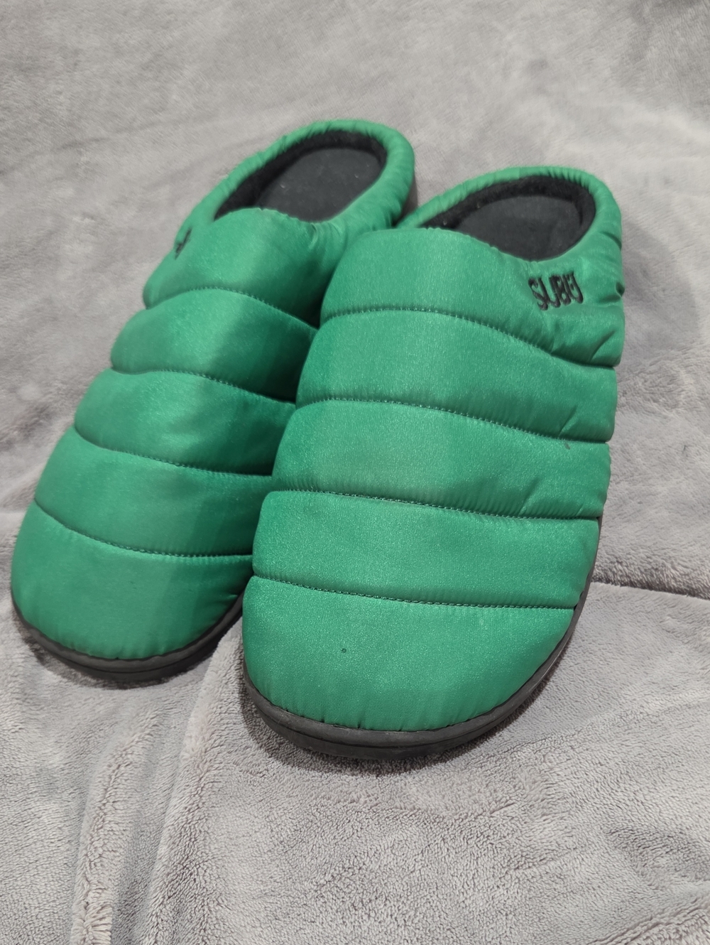 Subu Quilted Slippers - Green